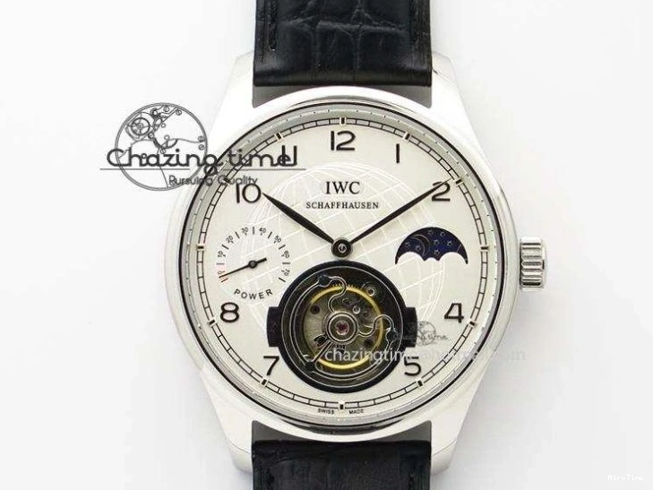 MIROTIME 0325 Classic Portuguese IW371482 ZF 1:1 Best Edition RG Gray Dial Gold Markers On Black Leather Strap A 7265